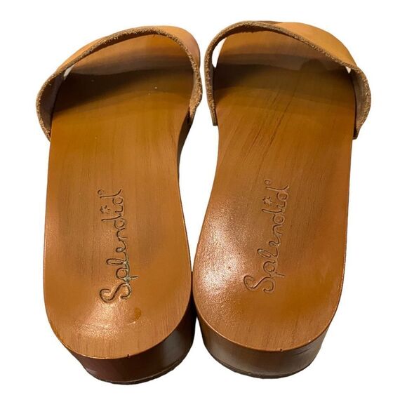 SPLENDID Heather Leather Vintage Inspired 70's Slip-on Slide Sandals 7 - Picture 4 of 5